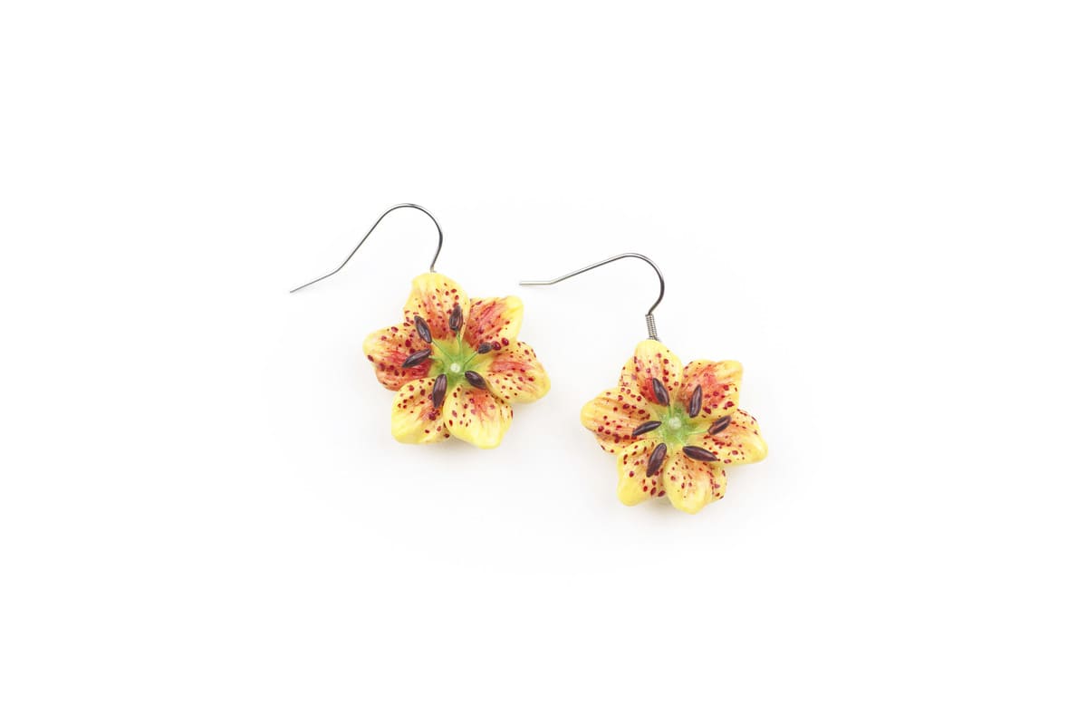 Set Di Orecchini Pendenti A Girasole In Ecopelle Zokola - Leggeri, Colore Giallo, 5,7 Cm, Ganci In Acciaio Inox, Gioielli Donna Regalo Per Matrimonio O Compleanno