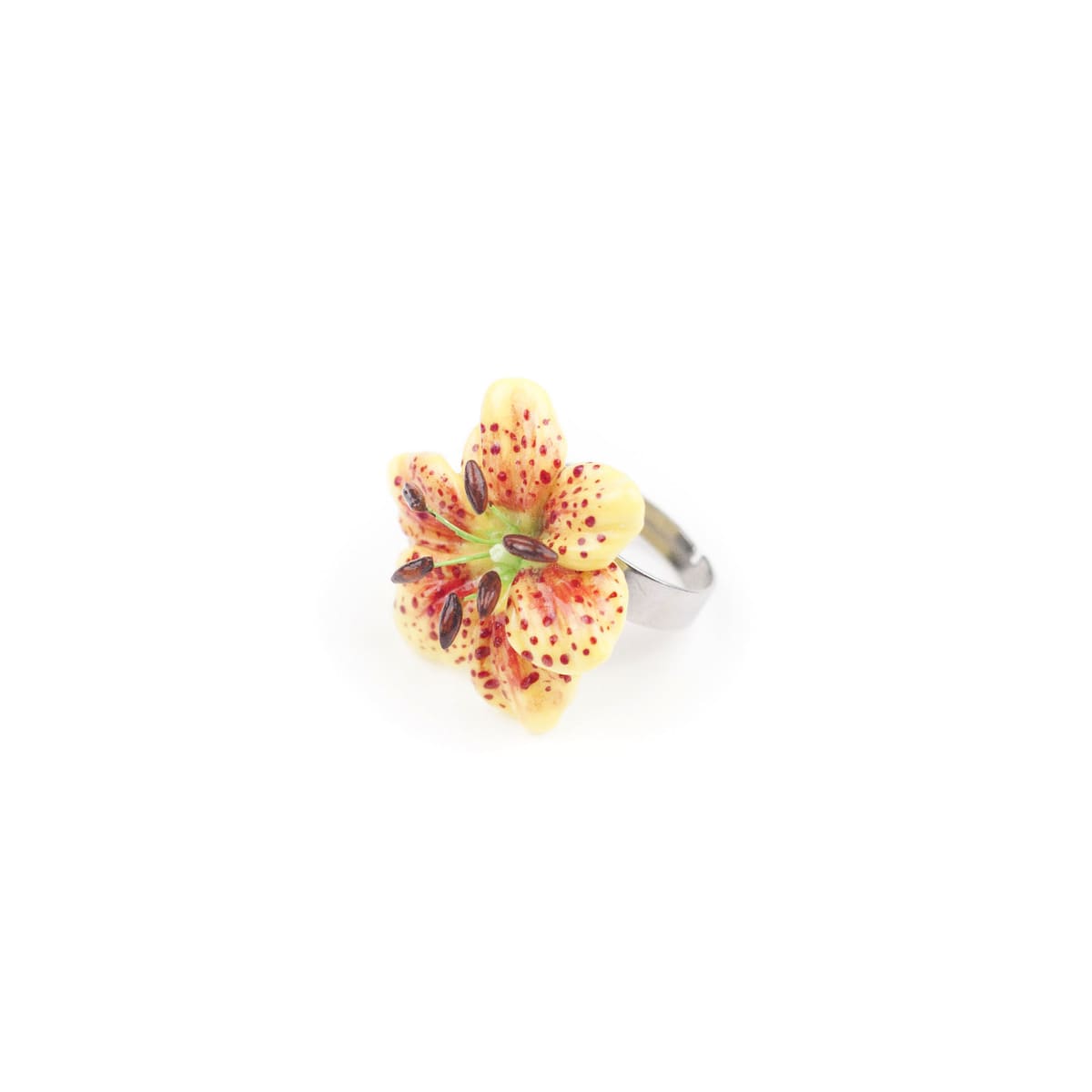 Anello con giglio giallo