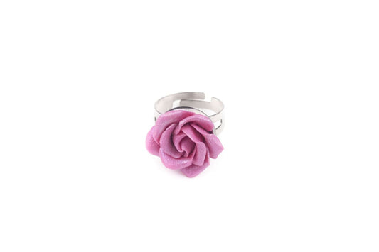 Anello con rosa fucsia
