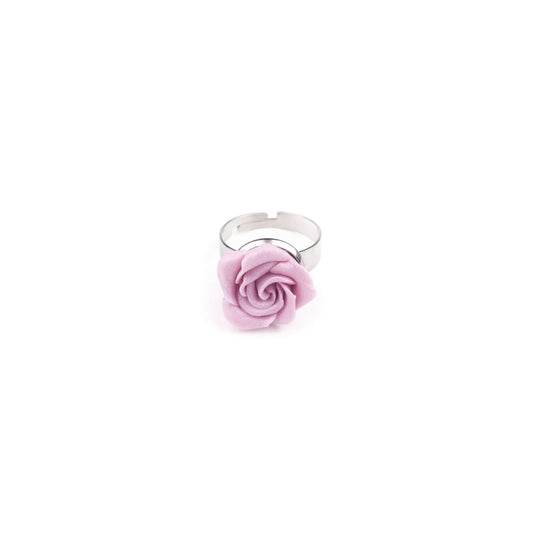 Anello con rosa rosa