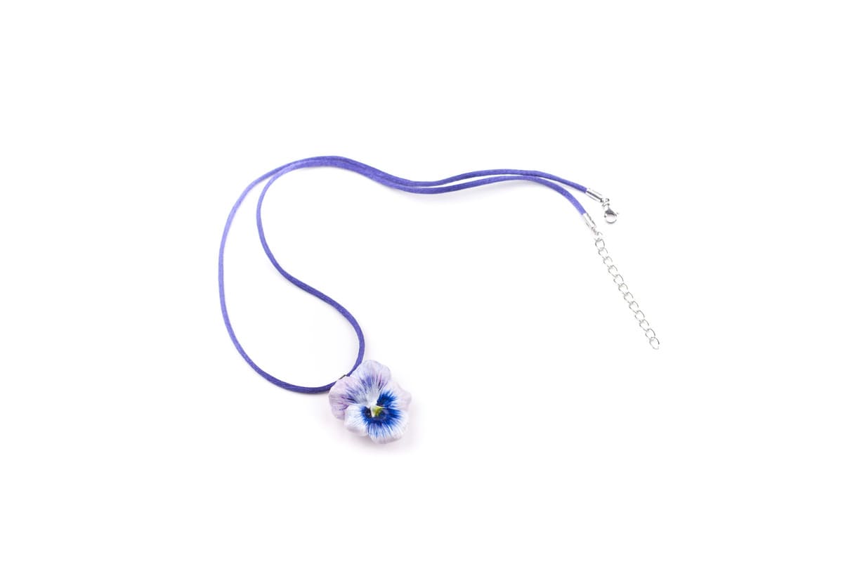 Collana ciondolo viola del pensiero viola