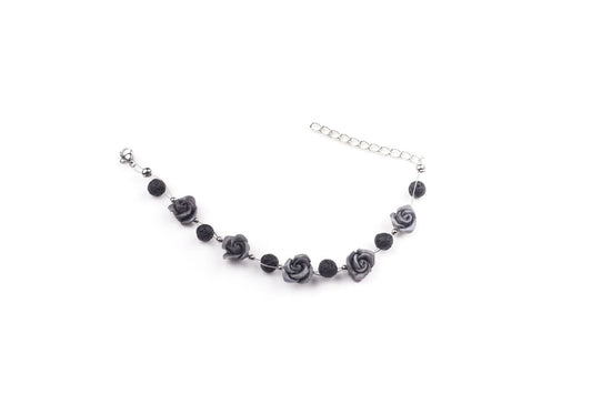 Bracciale con rose grigie