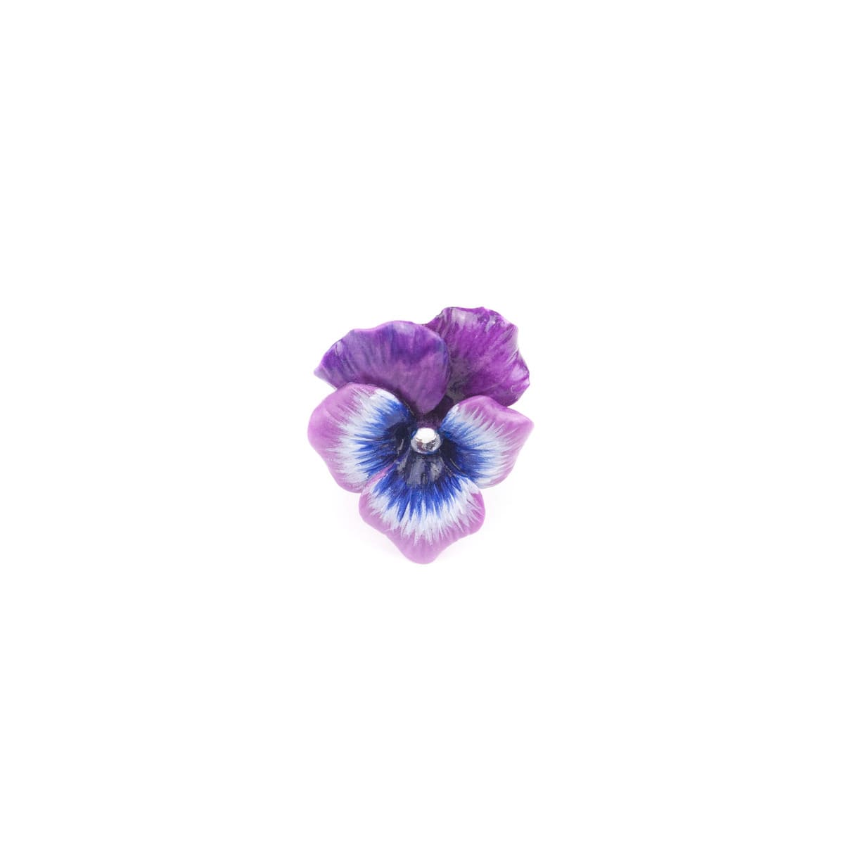 Anello con viola del pensiero fucsia