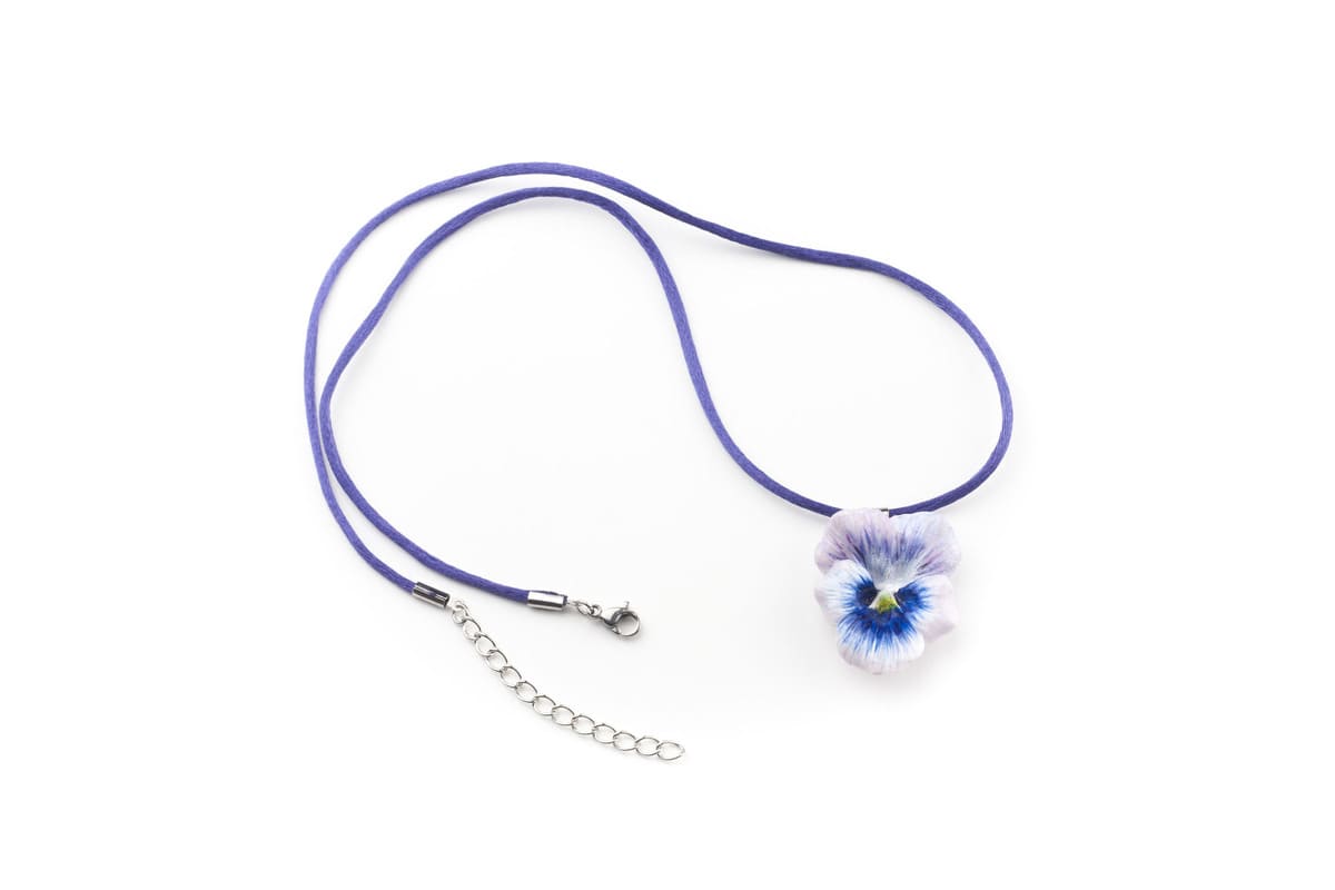 Collana ciondolo viola del pensiero viola